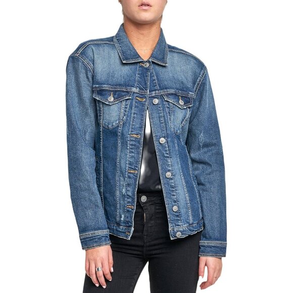 Silver Jeans Co. Selena Trucker Blue Denim Jean Jacket Small - Picture 9 of 10